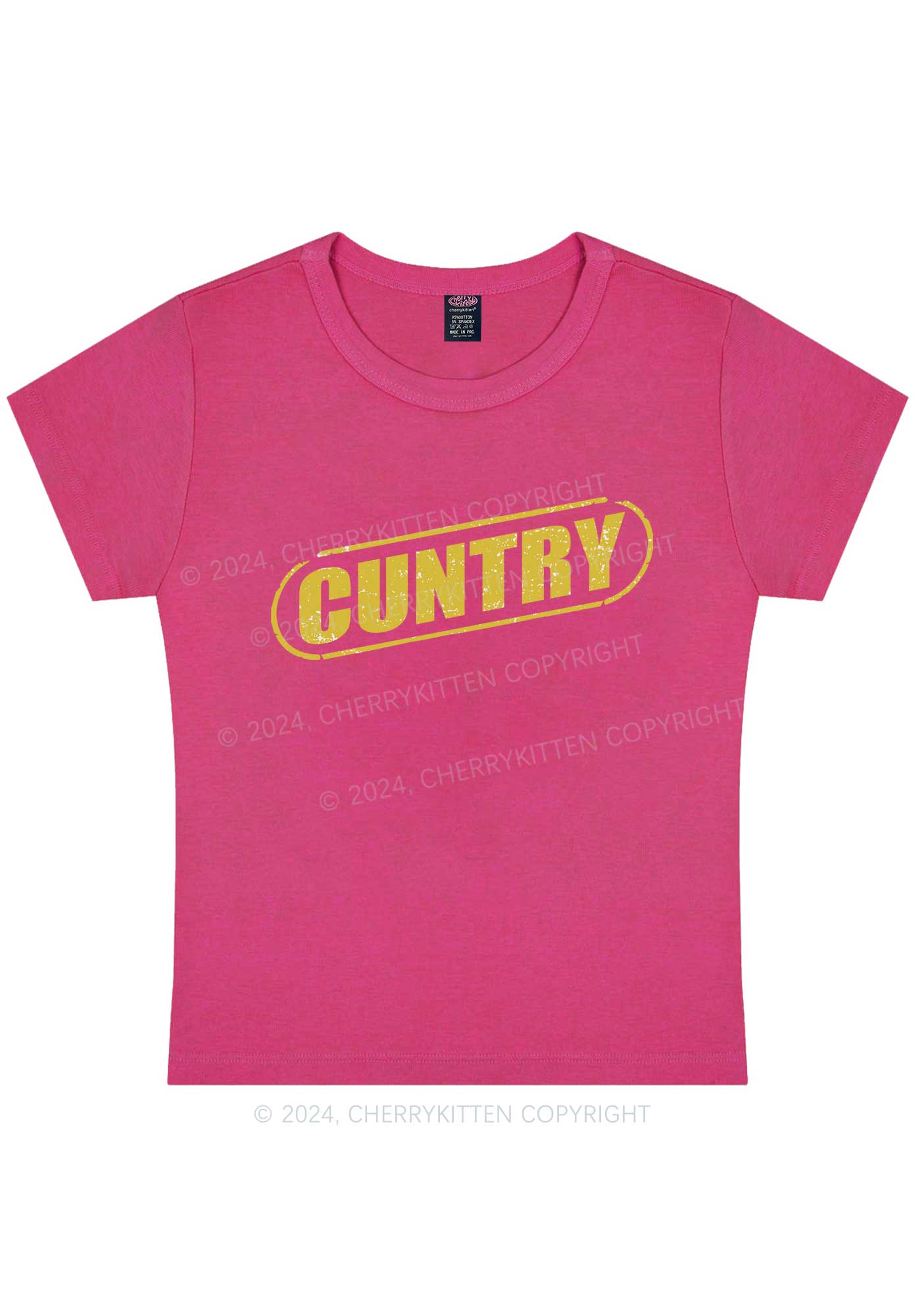 Cuntry Y2K Baby Tee Cherrykitten - Image 9