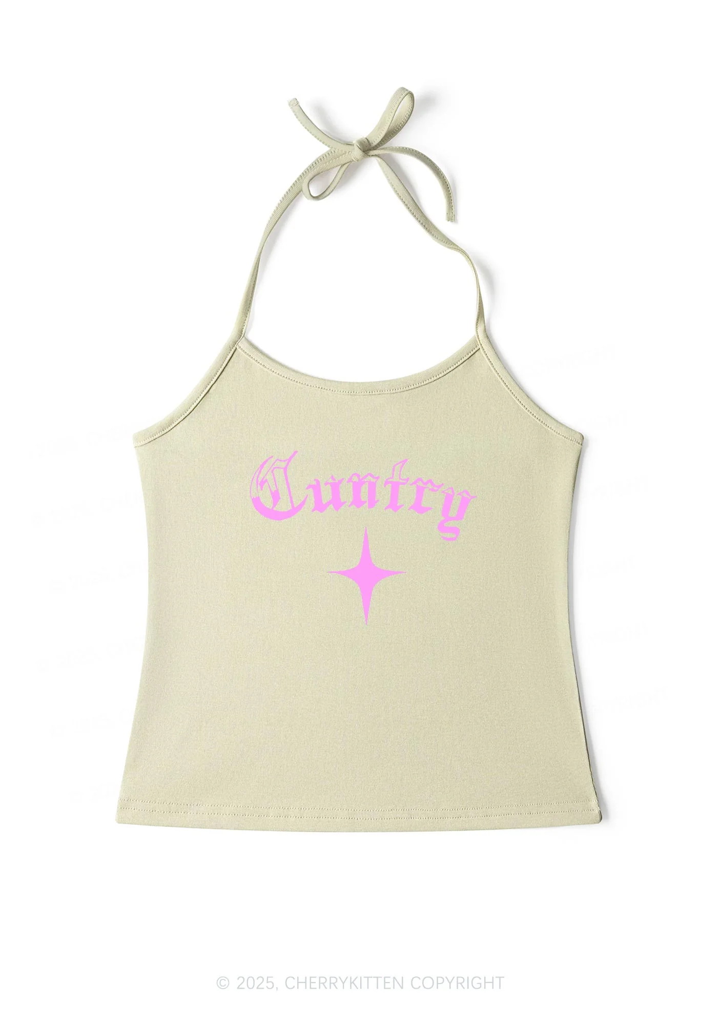 Cuntry Y2K Halter Neck Cami Cherrykitten - Image 5