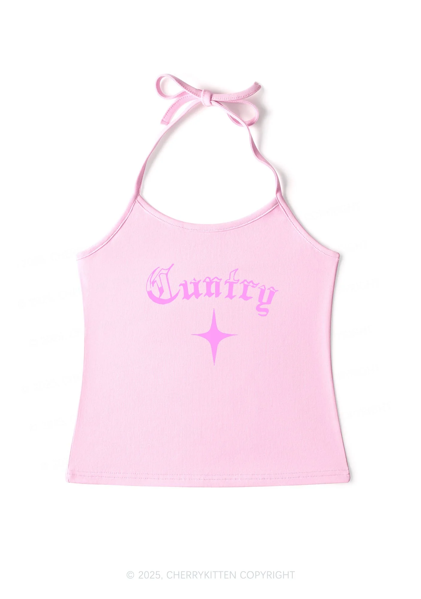 Cuntry Y2K Halter Neck Cami Cherrykitten - Image 6