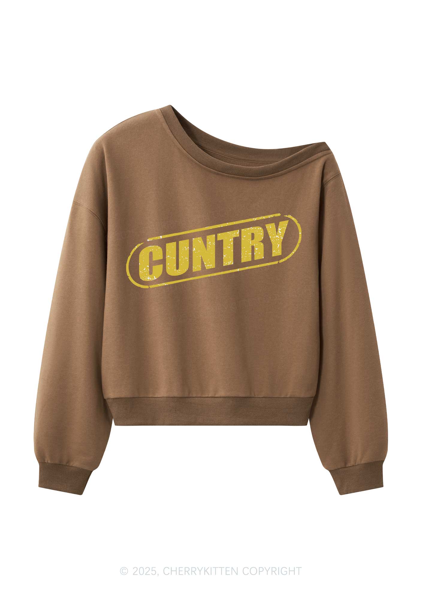Cuntry Y2K Off Shoulder Sweatshirts Cherrykitten - Image 4