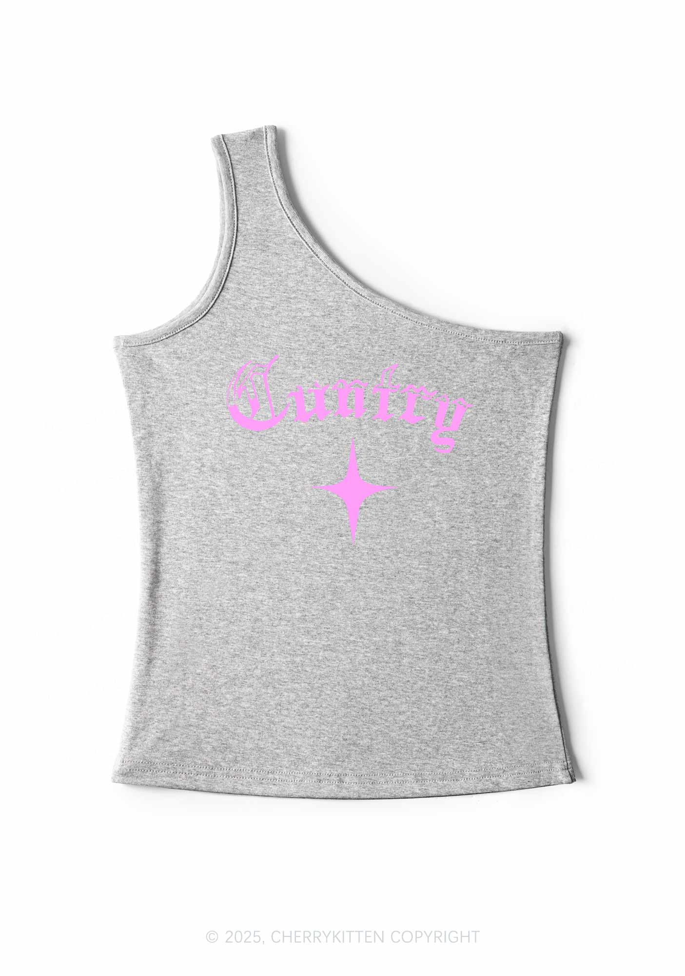 Cuntry Y2K One Shoulder Tank Top Cherrykitten - Image 4