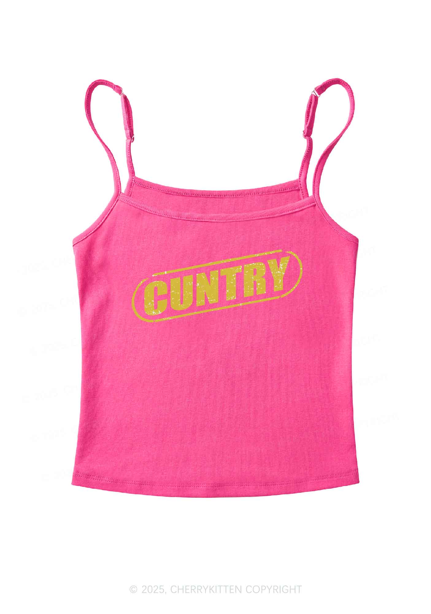 Cuntry Y2K Spaghetti Strap Cami Cherrykitten - Image 3