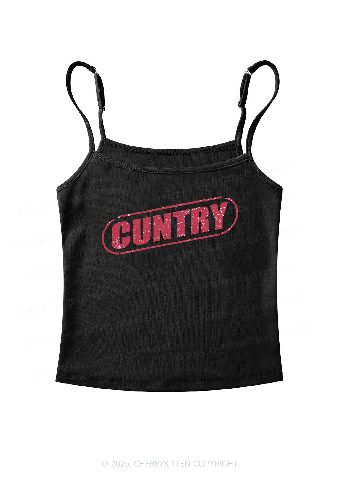 Cuntry Y2K Spaghetti Strap Cami Cherrykitten - Image 4