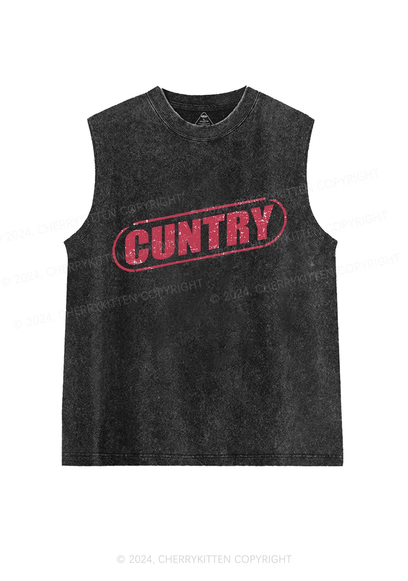 Cuntry Y2K Washed Tank Cherrykitten - Image 3