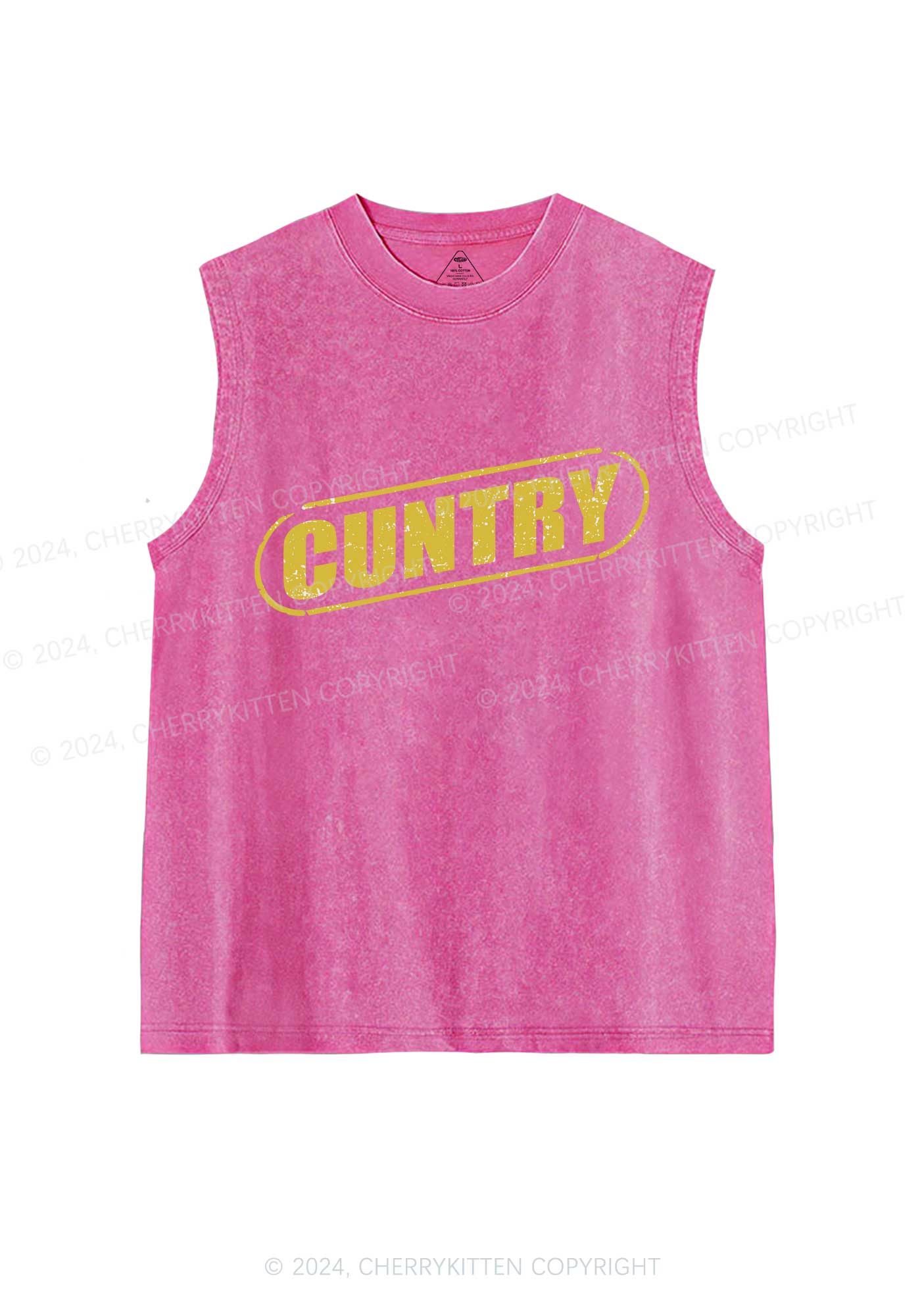 Cuntry Y2K Washed Tank Cherrykitten - Image 4