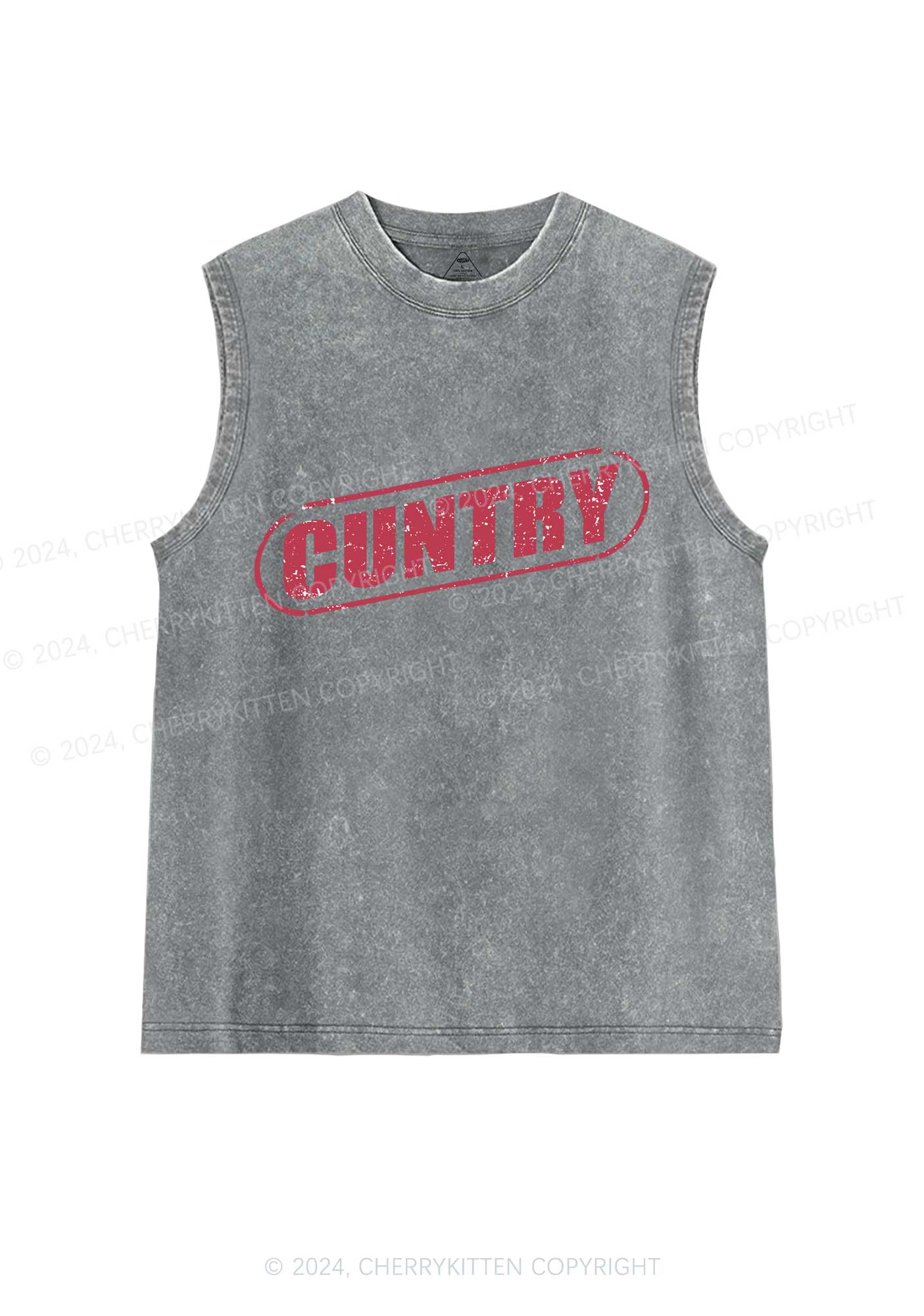 Cuntry Y2K Washed Tank Cherrykitten - Image 6