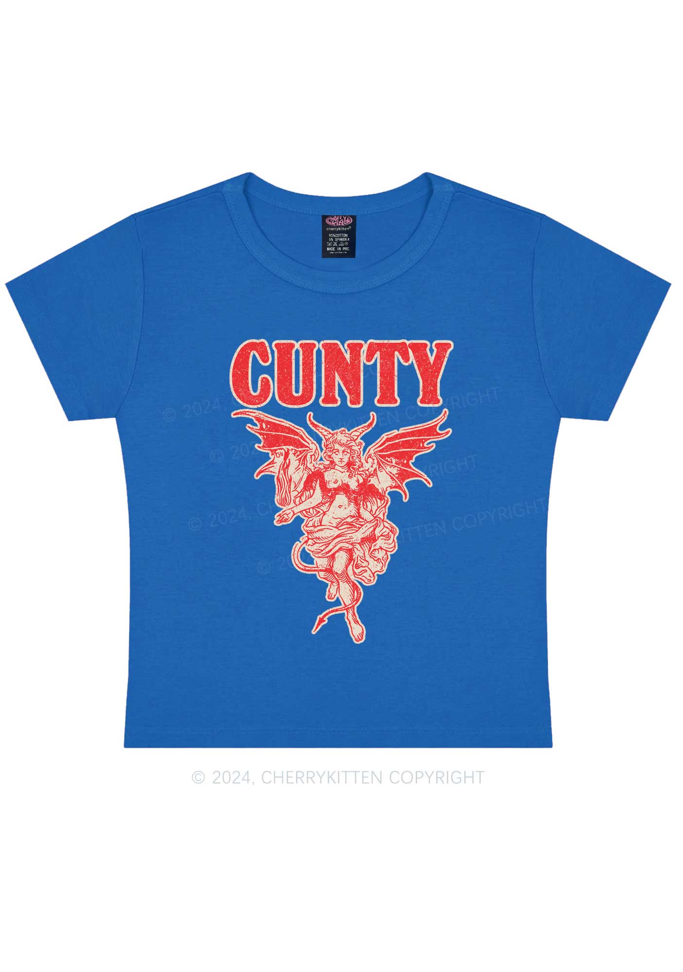Cunty Satan Y2K Baby Tee Cherrykitten - Image 11