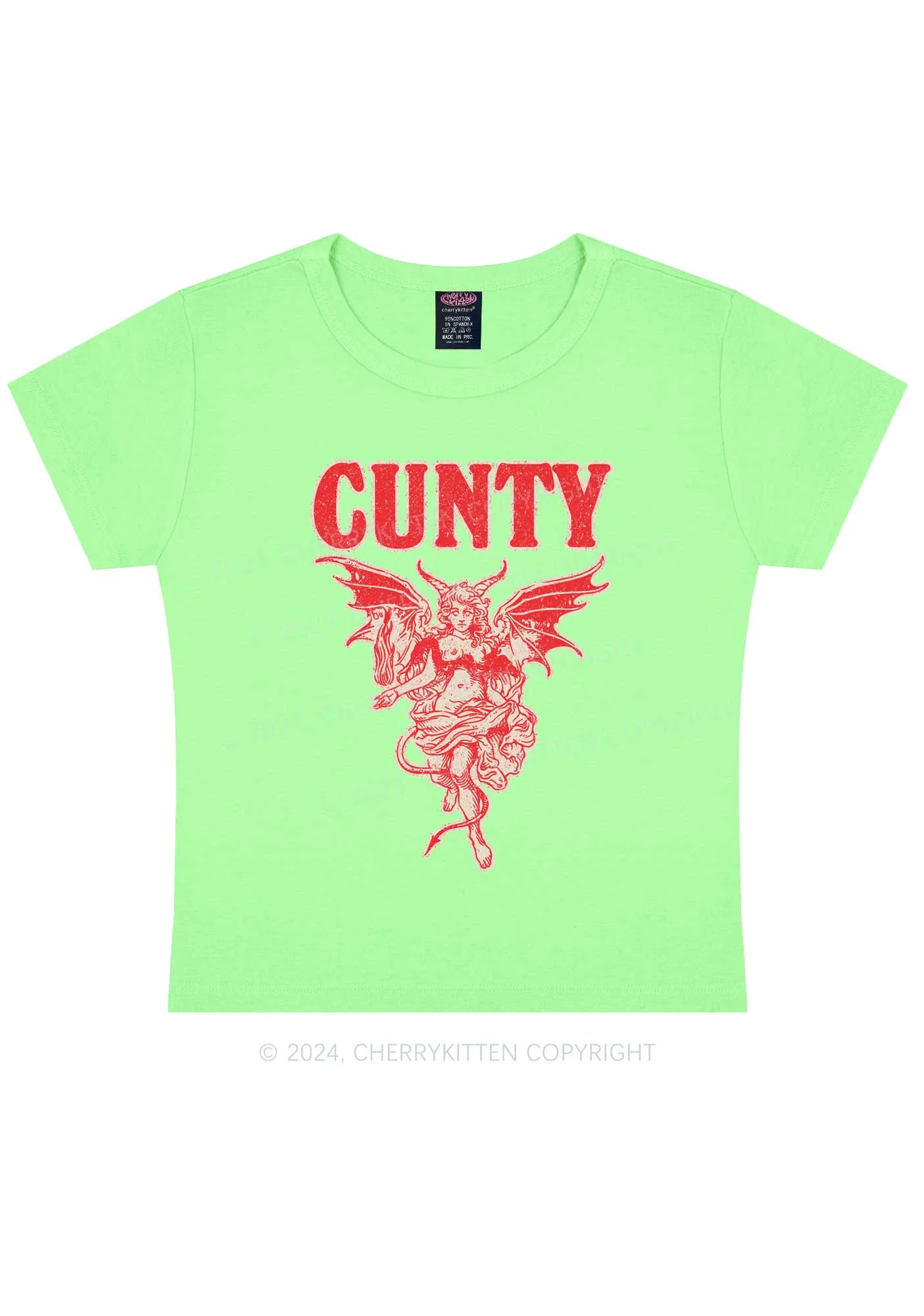 Cunty Satan Y2K Baby Tee Cherrykitten - Image 13