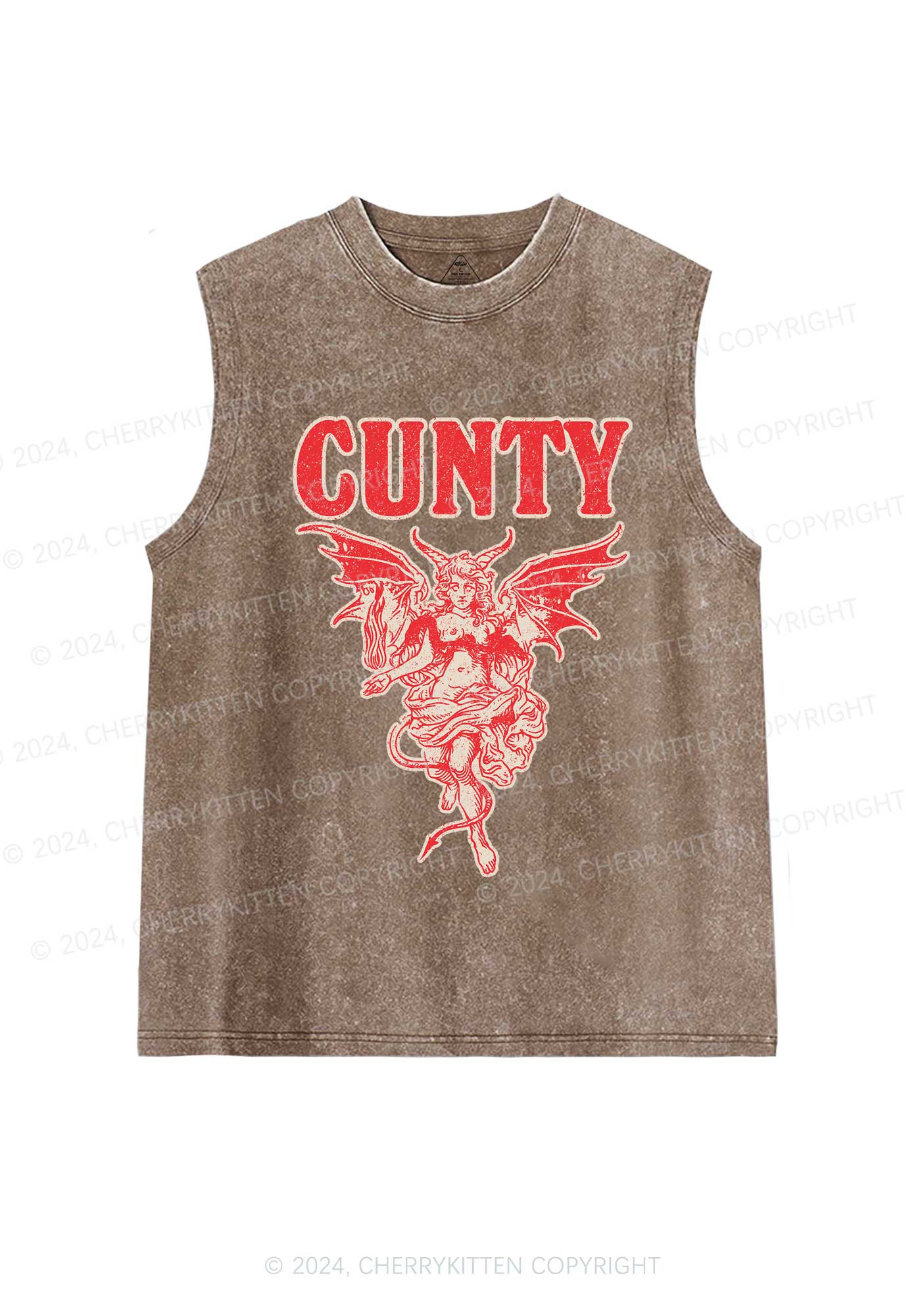 Cunty Satan Y2K Washed Tank Cherrykitten - Image 5