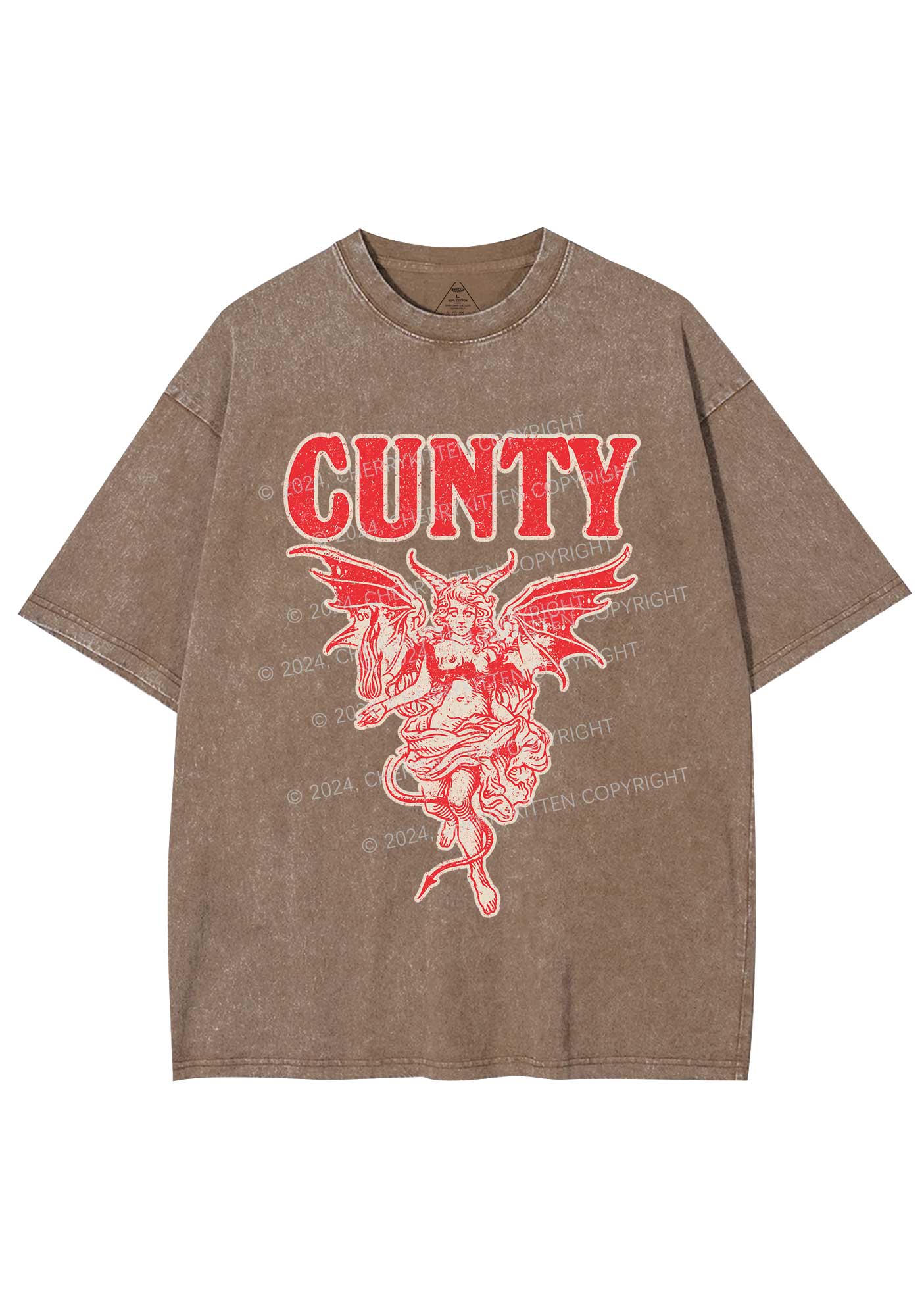 Cunty Satan Y2K Washed Tee Cherrykitten - Image 7