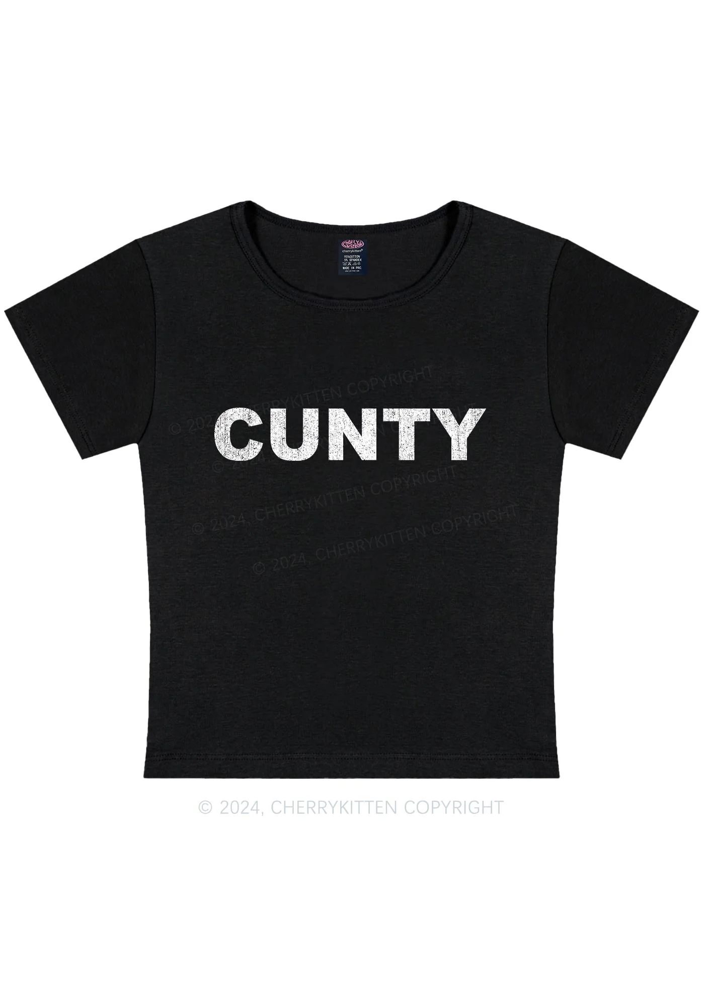 Cunty Y2K Baby Tee Cherrykitten - Image 4