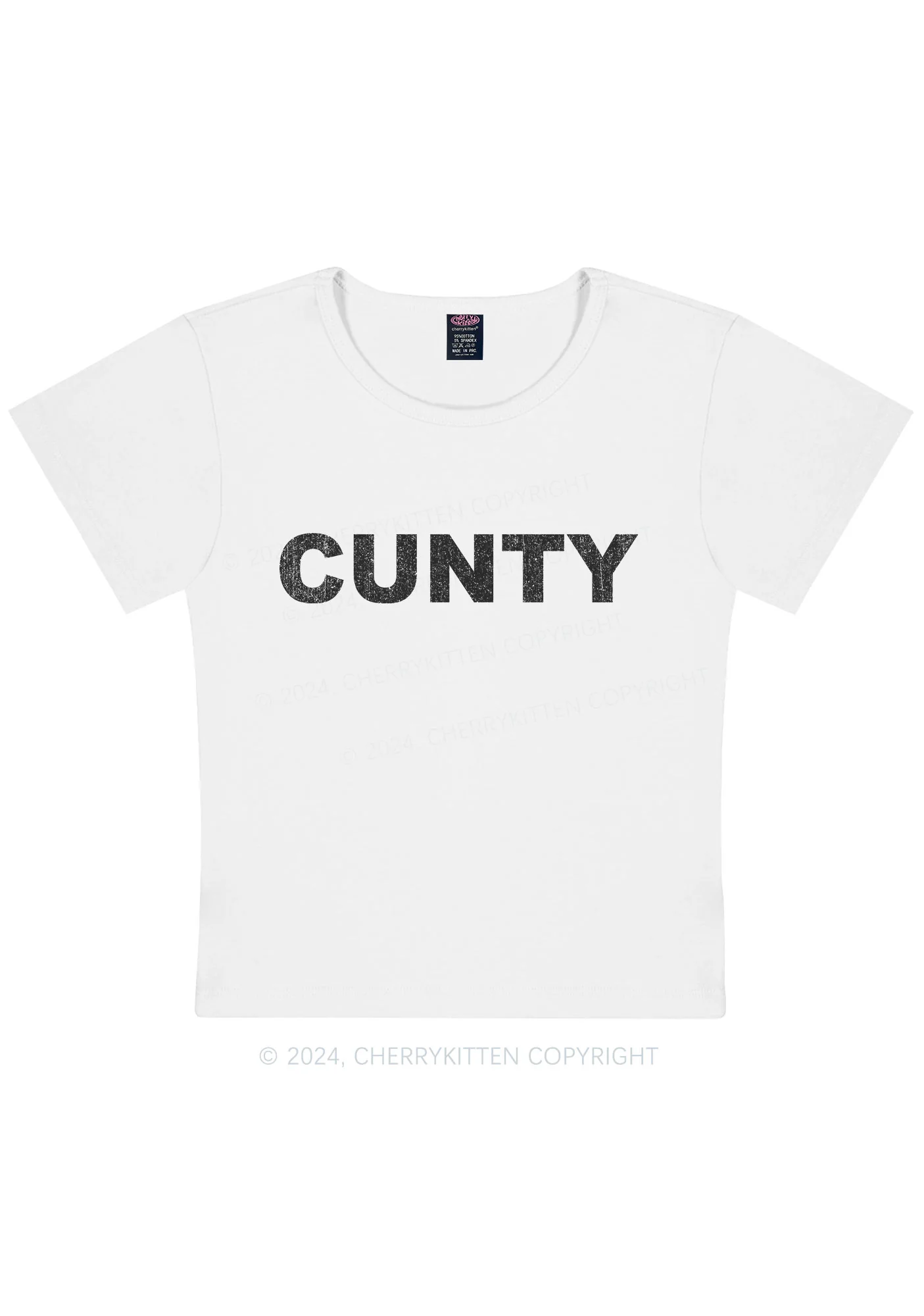 Cunty Y2K Baby Tee Cherrykitten - Image 5