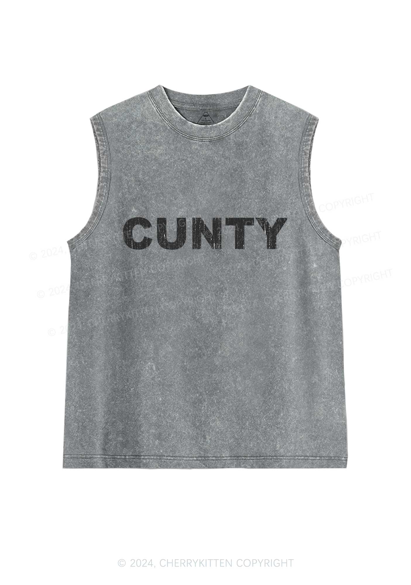 Cunty Y2K Washed Tank Cherrykitten - Image 5