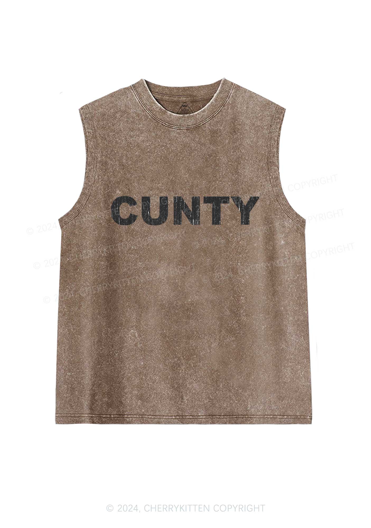Cunty Y2K Washed Tank Cherrykitten - Image 6