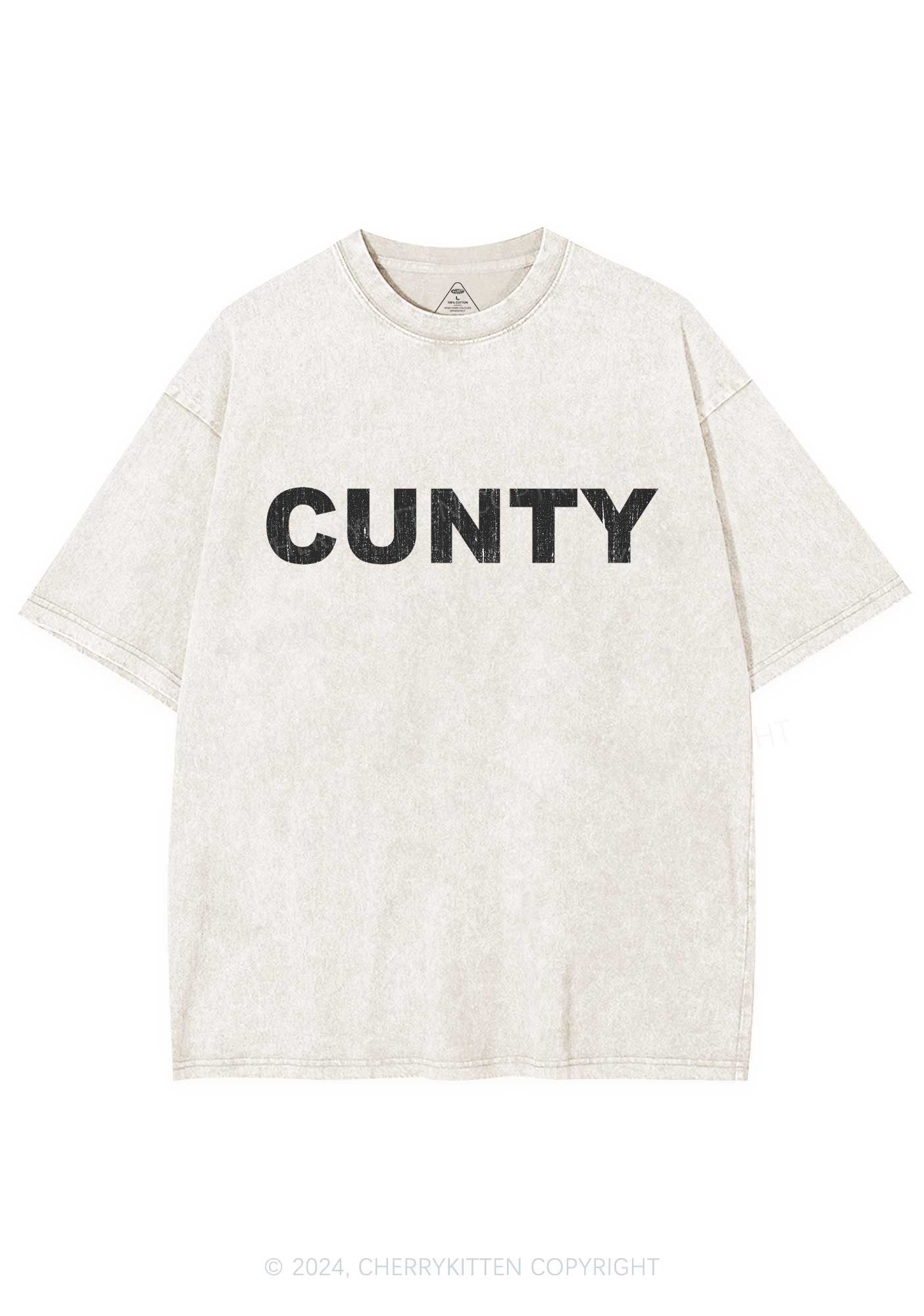 Cunty Y2K Washed Tee Cherrykitten - Image 5