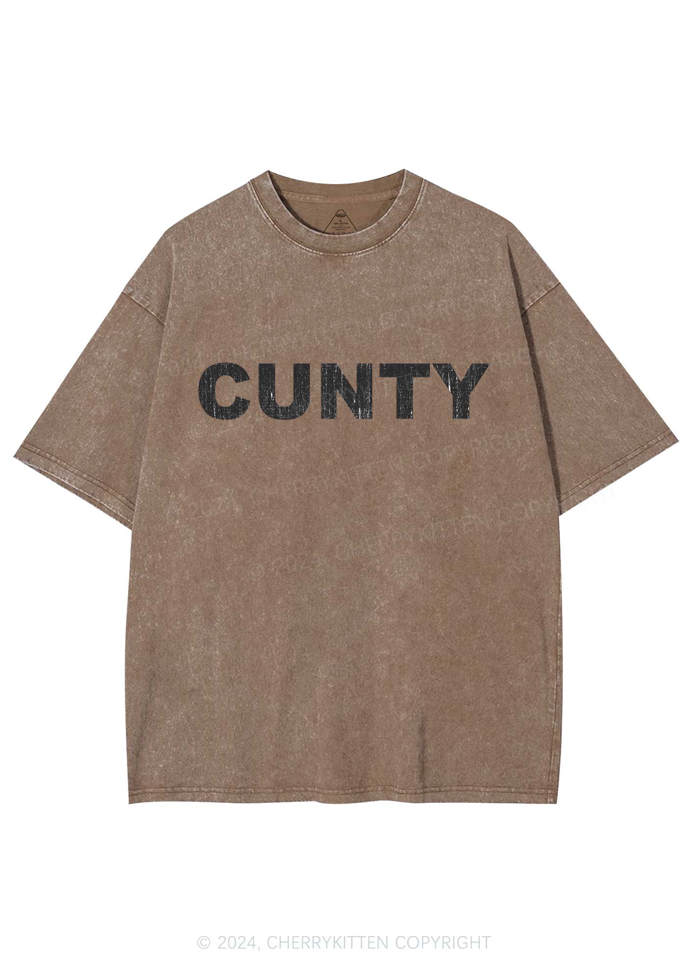 Cunty Y2K Washed Tee Cherrykitten - Image 6