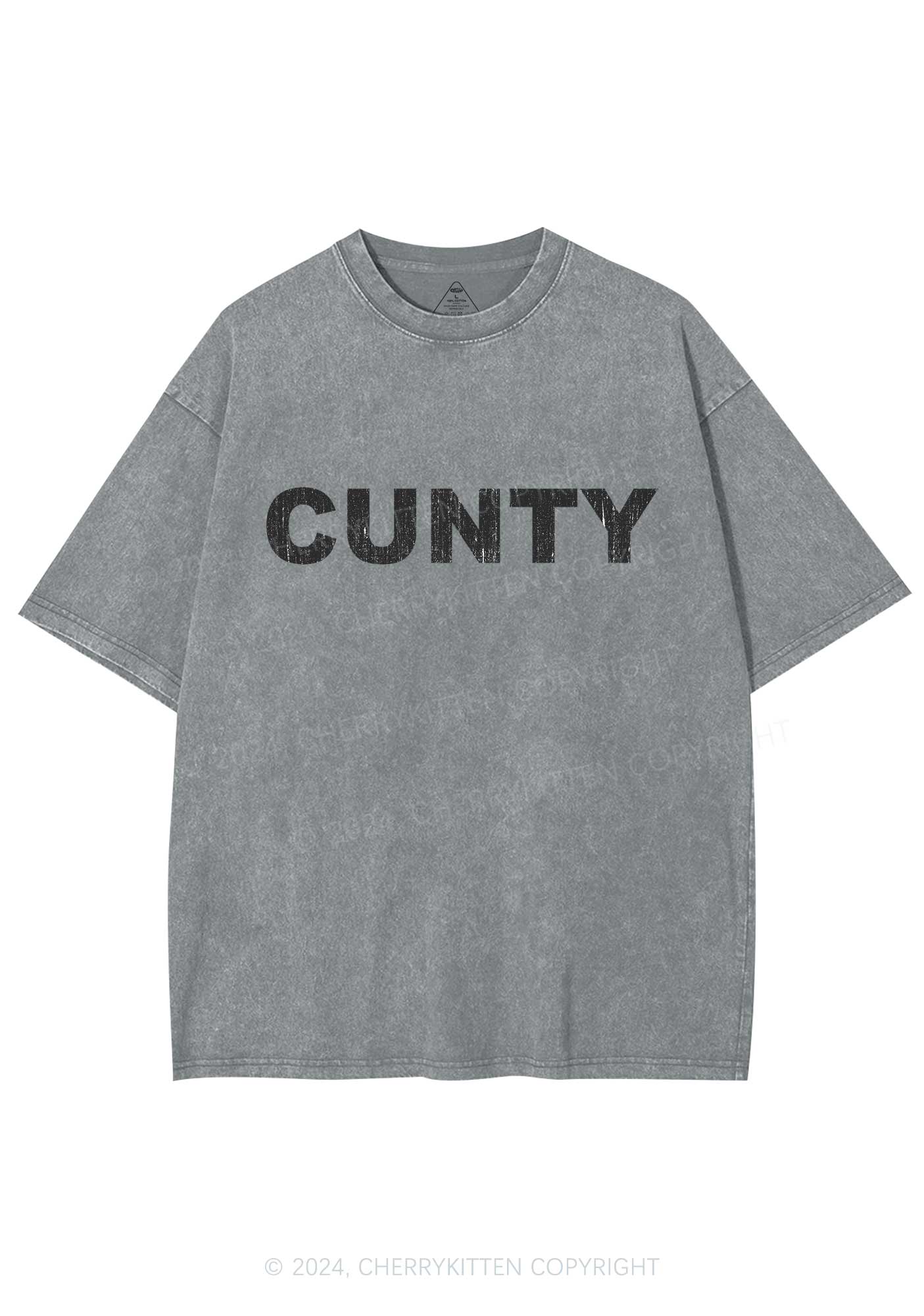 Cunty Y2K Washed Tee Cherrykitten - Image 7