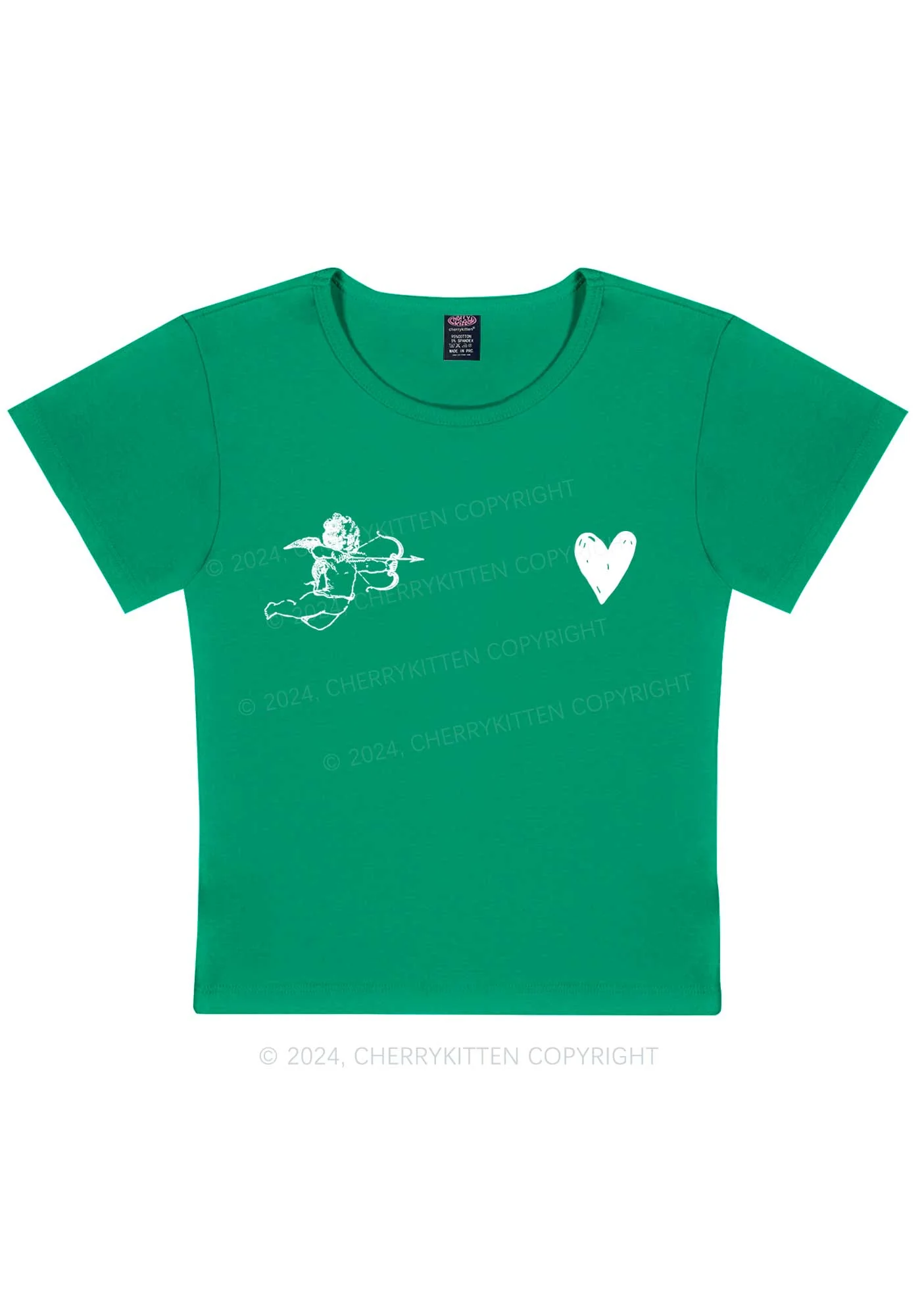 Cupid Red Heart Y2K Valentine's Day Baby Tee Cherrykitten - Image 12