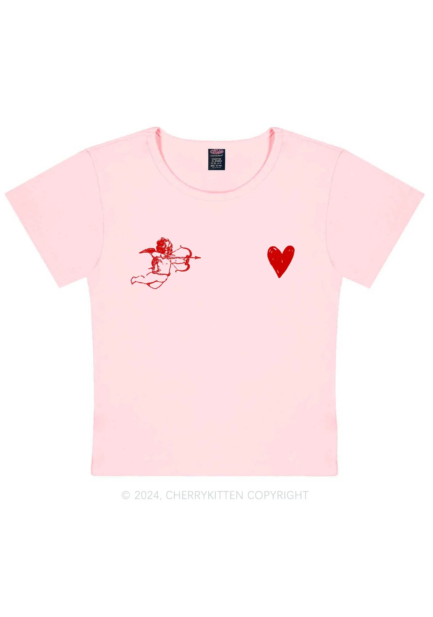 Cupid Red Heart Y2K Valentine's Day Baby Tee Cherrykitten - Image 7
