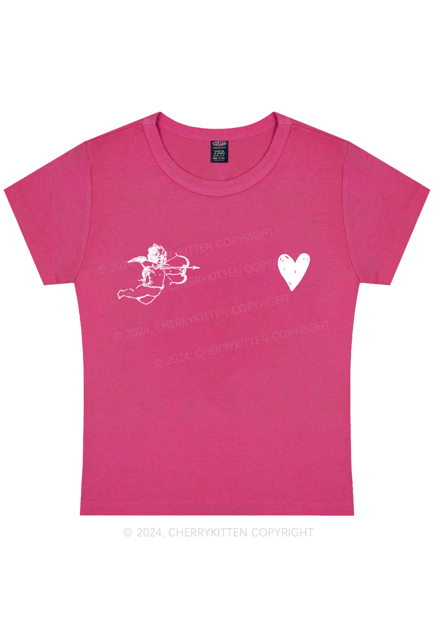 Cupid Red Heart Y2K Valentine's Day Baby Tee Cherrykitten - Image 8