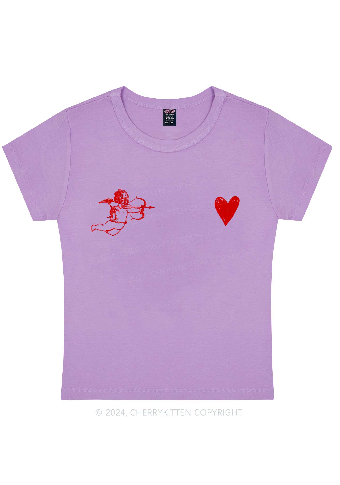 Cupid Red Heart Y2K Valentine's Day Baby Tee Cherrykitten - Image 9
