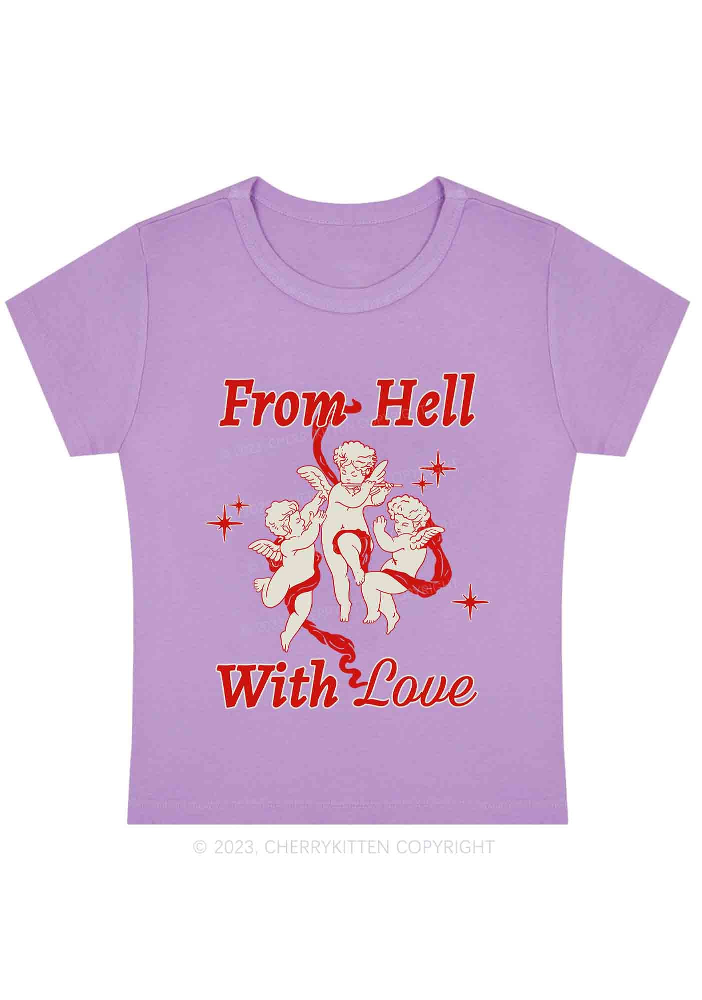 Cupids From Hell Y2K Baby Tee Cherrykitten - Image 4
