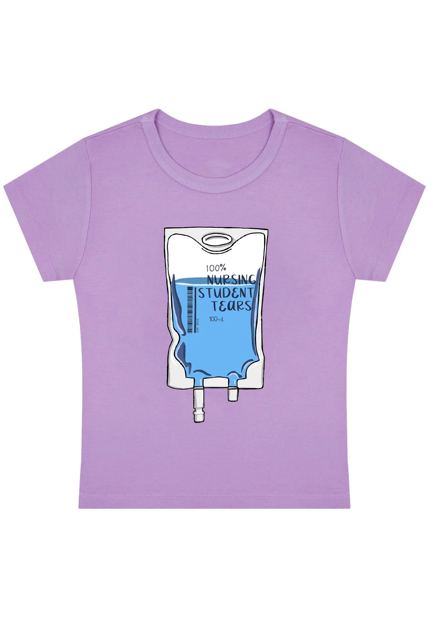 Curvy 100% Nursing Student Tears Baby Tee - Image 3