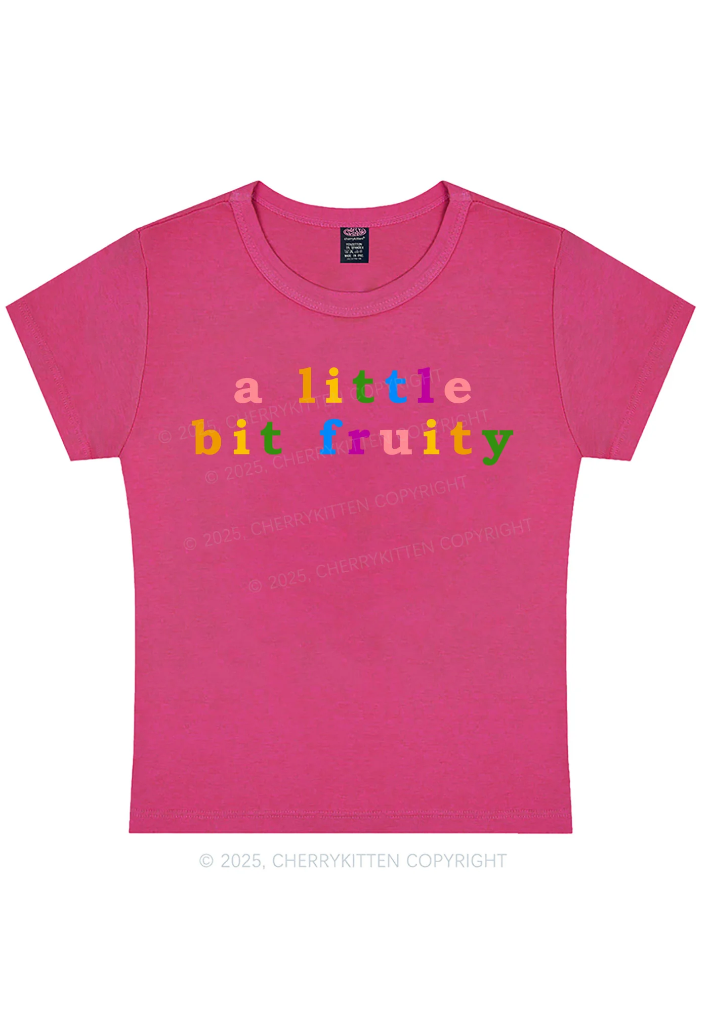 Curvy A Little Bit Fruity Pride Y2K Baby Tee Cherrykitten - Image 5