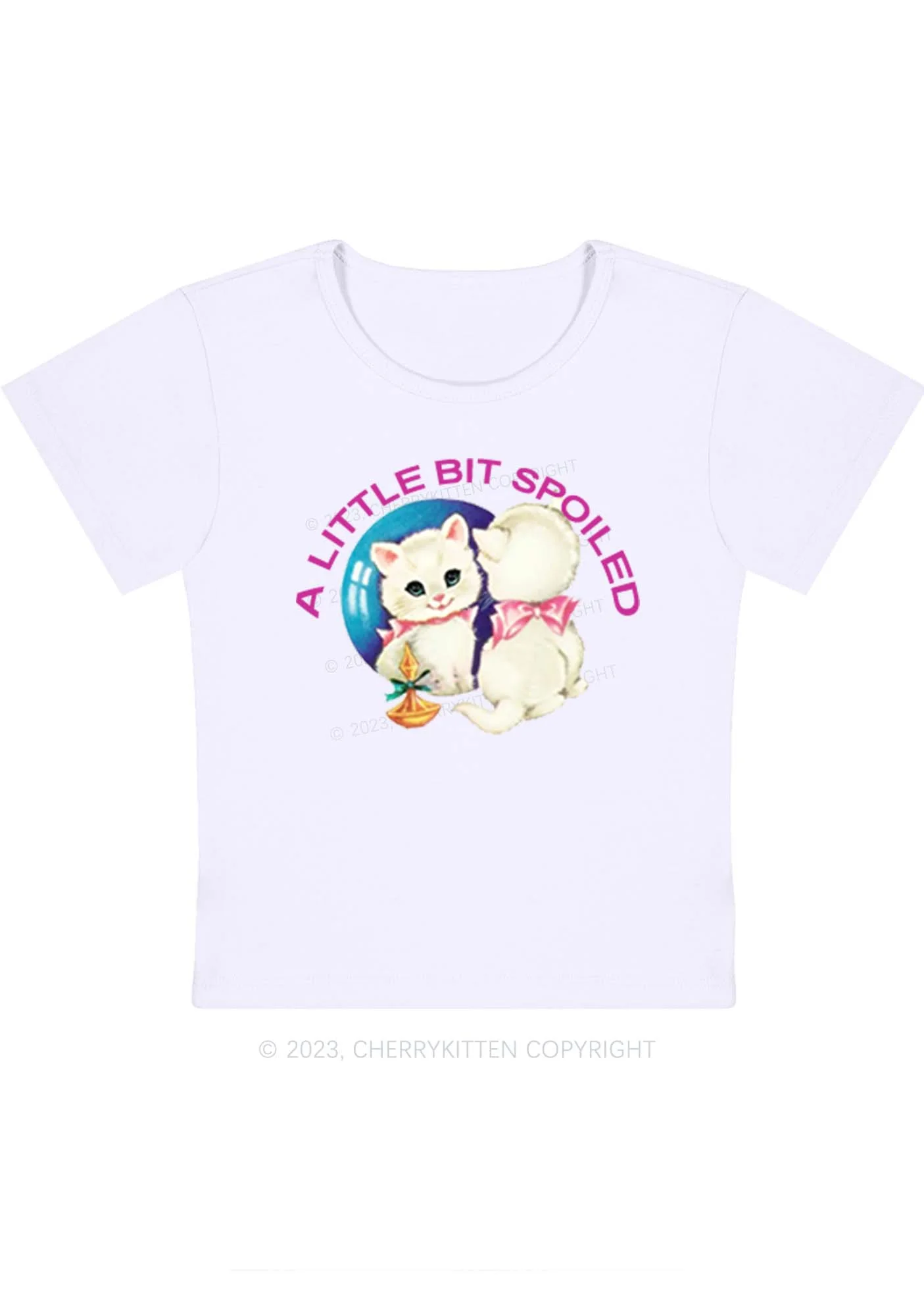Curvy A Little Bit Spoiled Baby Tee Cherrykitten - Image 2