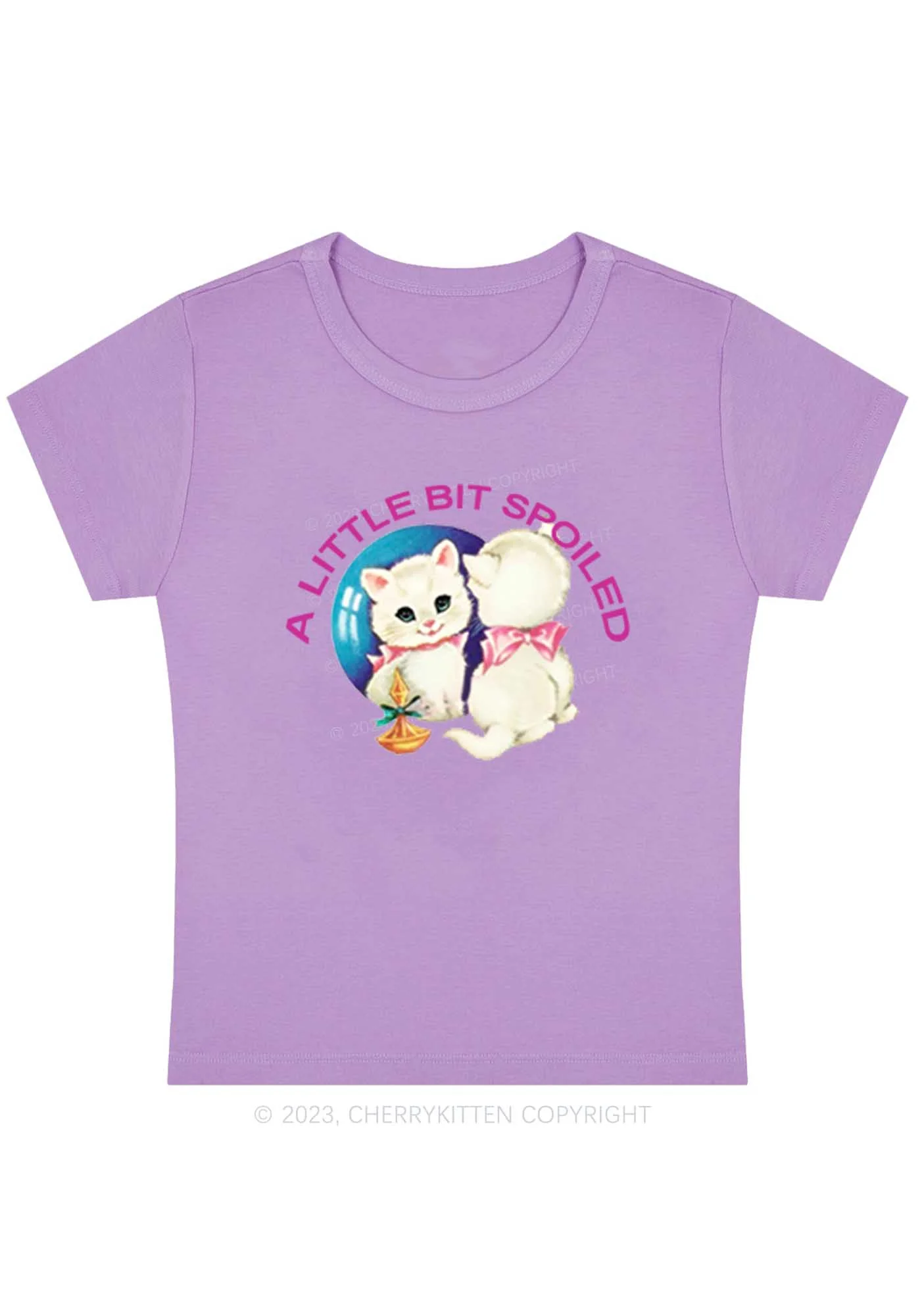 Curvy A Little Bit Spoiled Baby Tee Cherrykitten - Image 4