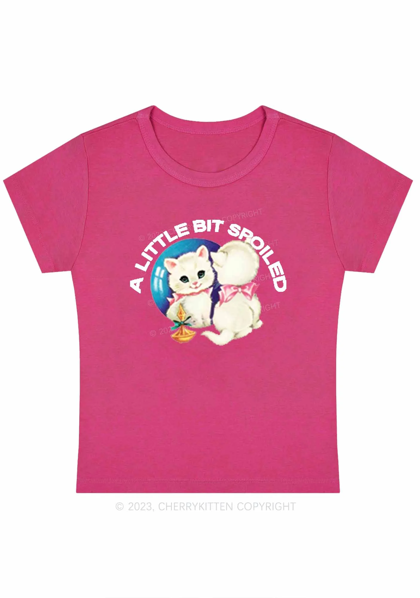 Curvy A Little Bit Spoiled Baby Tee Cherrykitten - Image 5