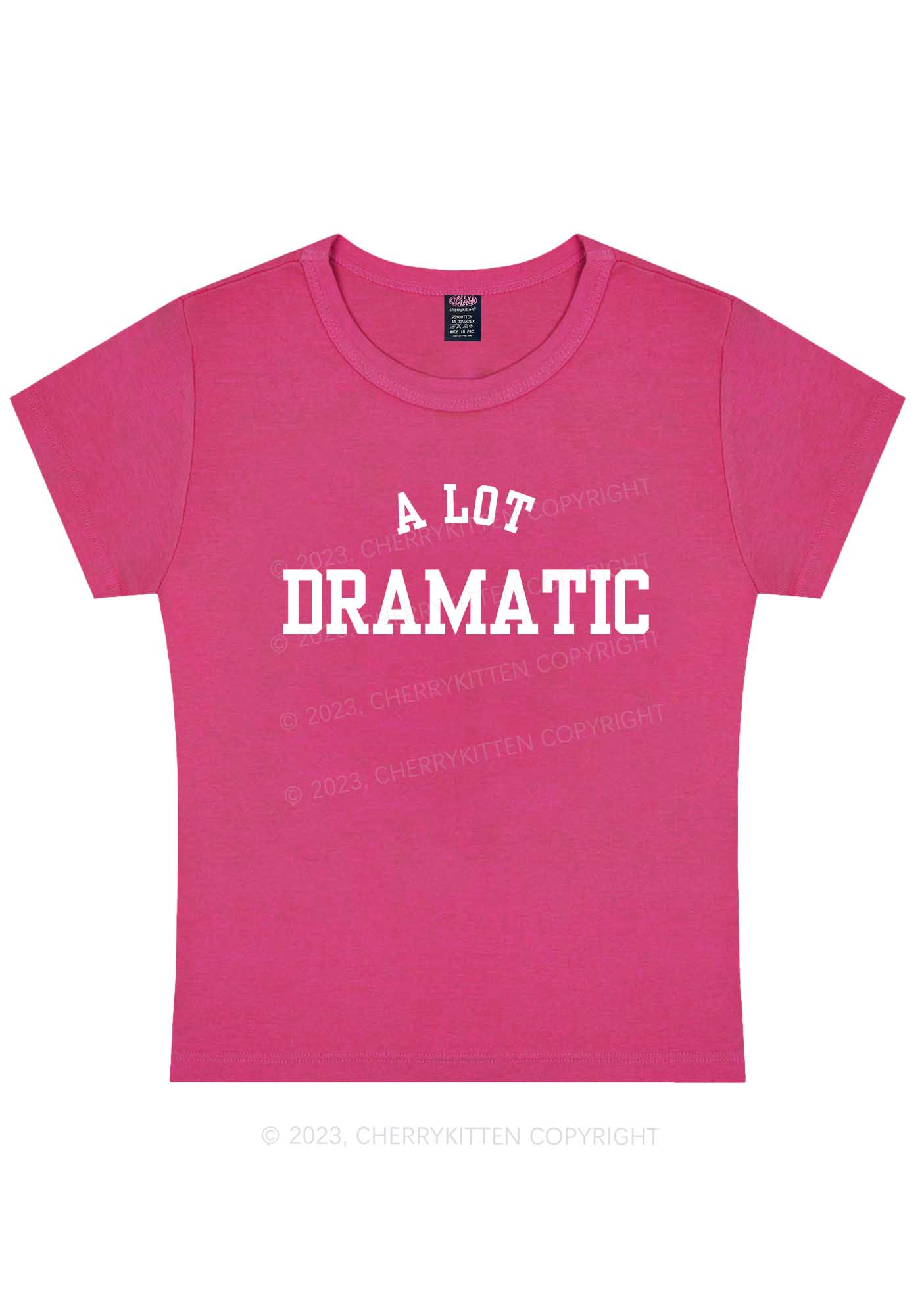 Curvy A Lot Dramatic Y2K Baby Tee Cherrykitten - Image 4