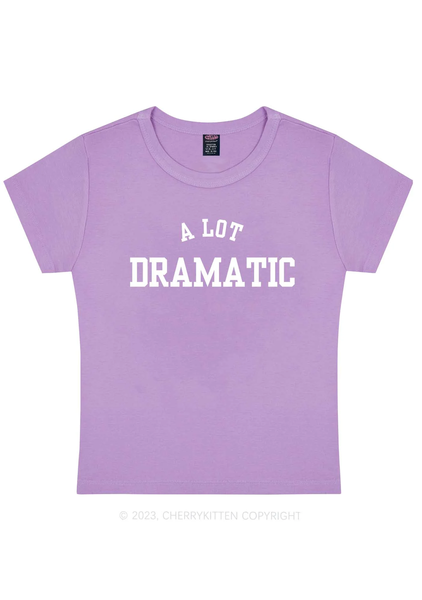 Curvy A Lot Dramatic Y2K Baby Tee Cherrykitten - Image 5