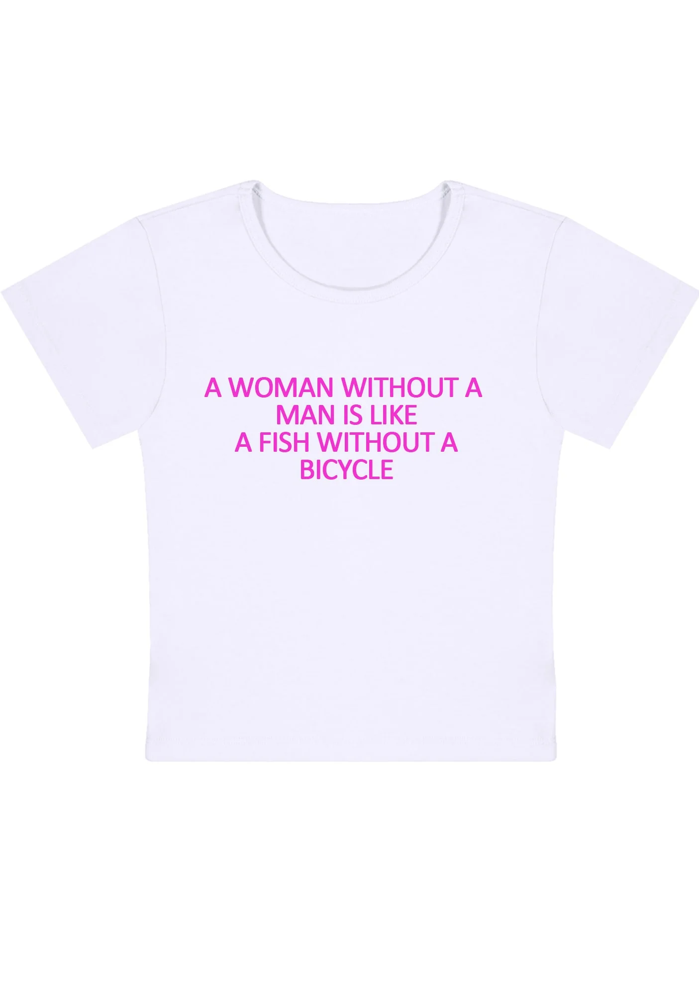 Curvy A Woman Without A Man Baby Tee - Image 3
