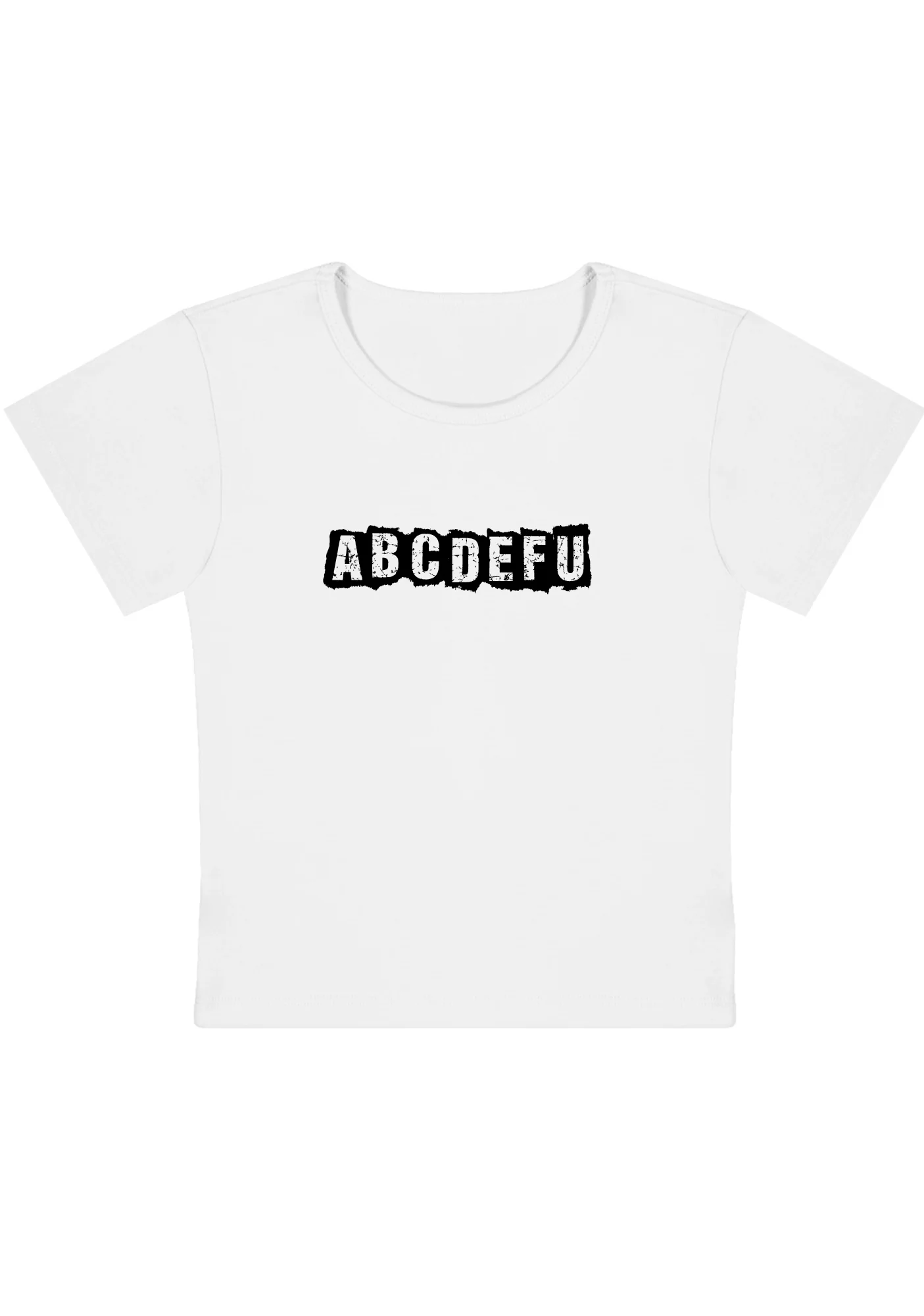 Curvy ABCDEFU Baby Tee - Image 2
