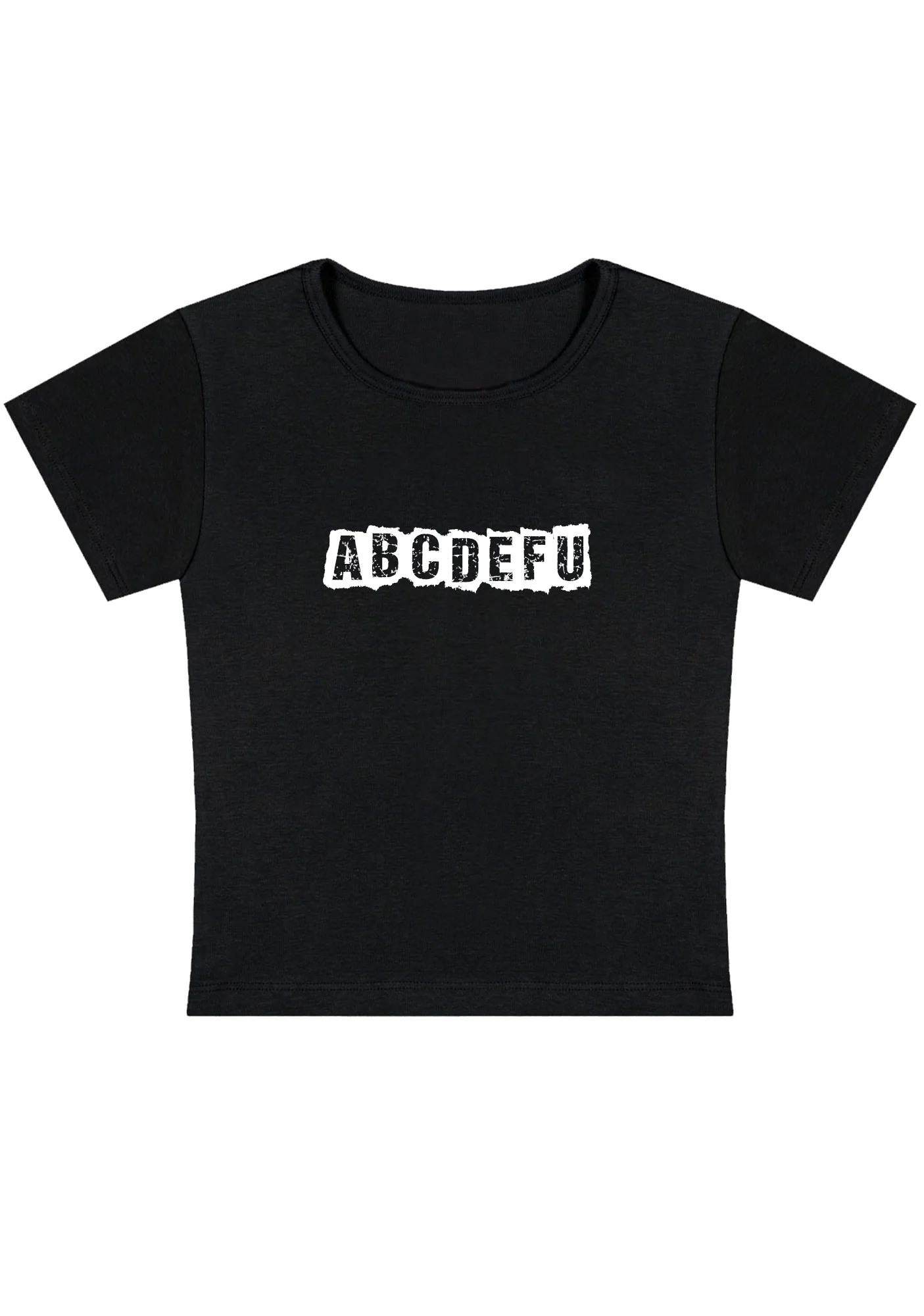 Curvy ABCDEFU Baby Tee - Image 3