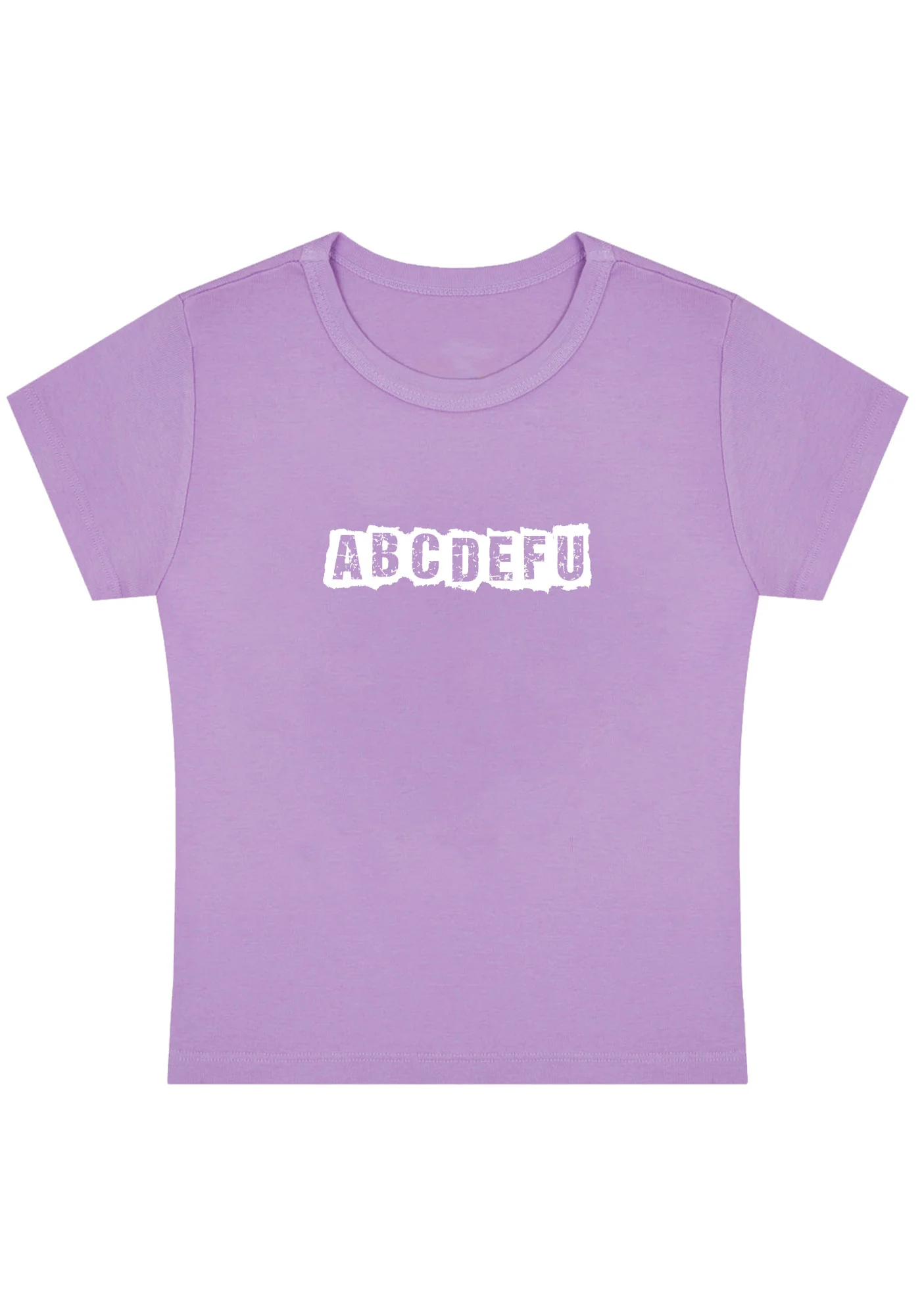 Curvy ABCDEFU Baby Tee - Image 4