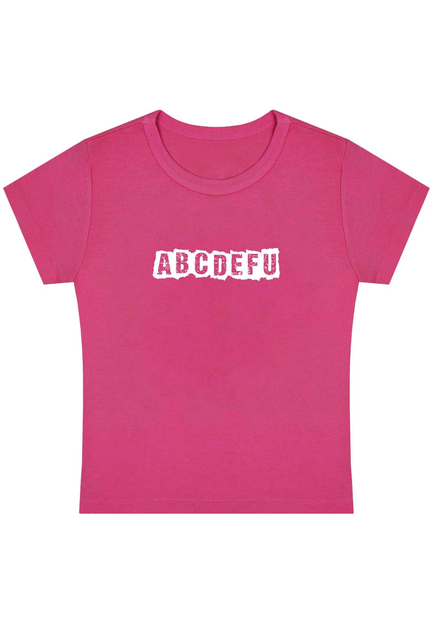 Curvy ABCDEFU Baby Tee - Image 5