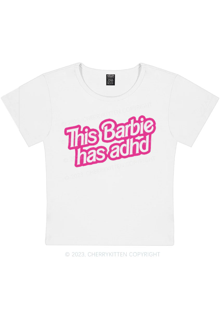 Curvy ADHD Sticker Y2K Baby Tee Cherrykitten - Image 2