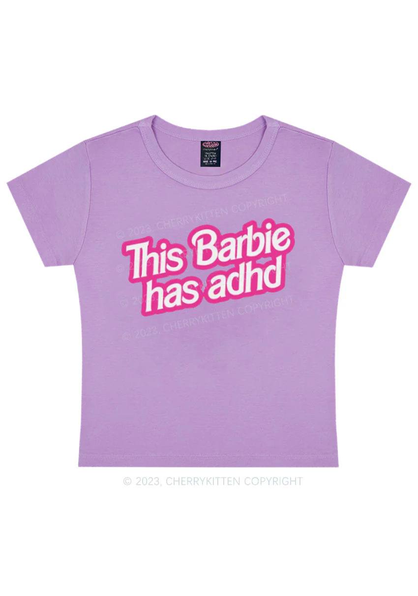 Curvy ADHD Sticker Y2K Baby Tee Cherrykitten - Image 4
