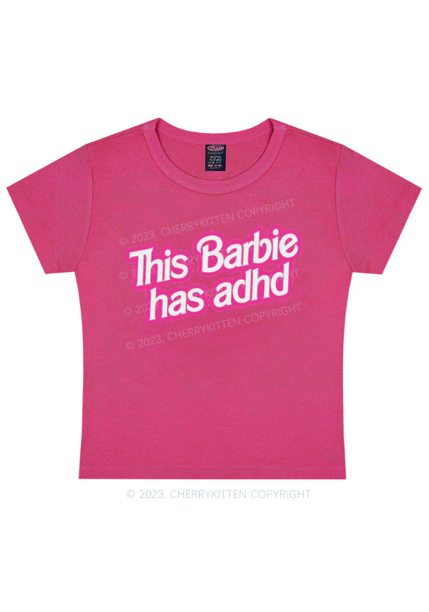 Curvy ADHD Sticker Y2K Baby Tee Cherrykitten - Image 5