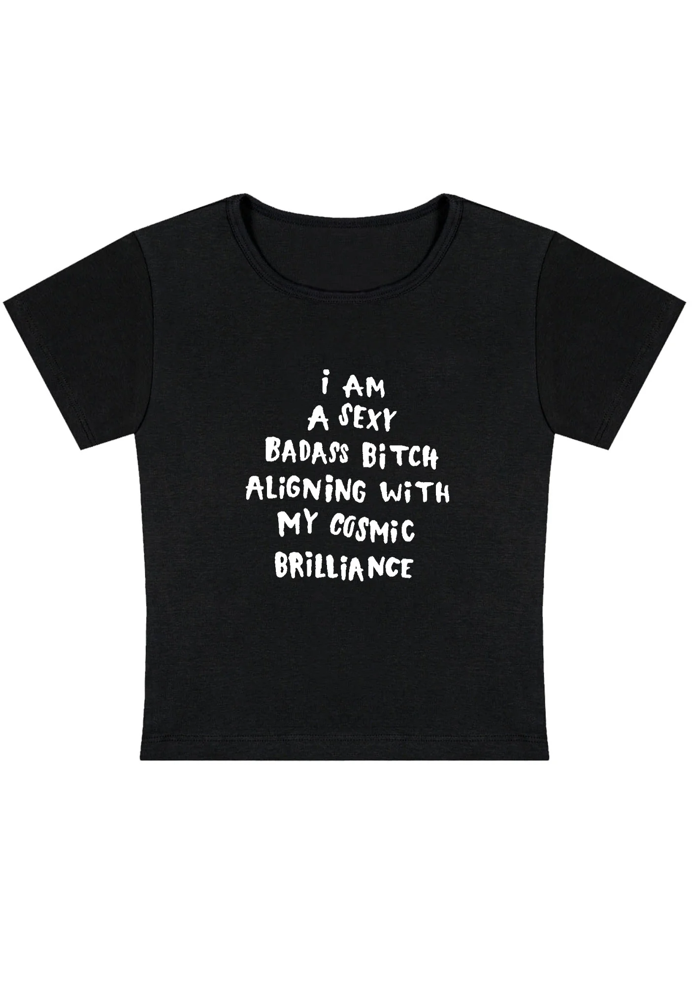 Curvy Aligning With My Cosmic Brilliance Baby Tee - Image 2