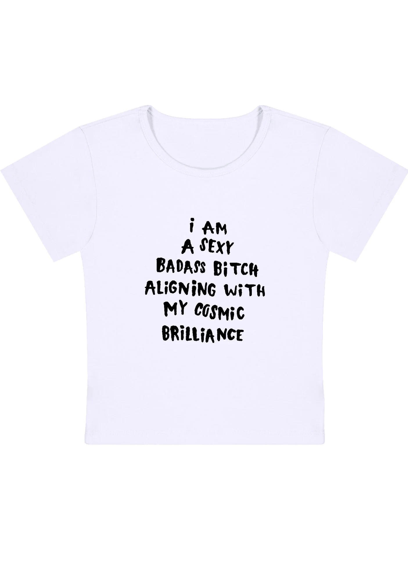 Curvy Aligning With My Cosmic Brilliance Baby Tee - Image 3