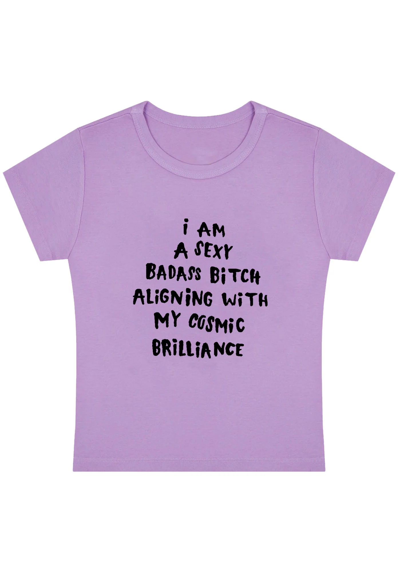 Curvy Aligning With My Cosmic Brilliance Baby Tee - Image 4