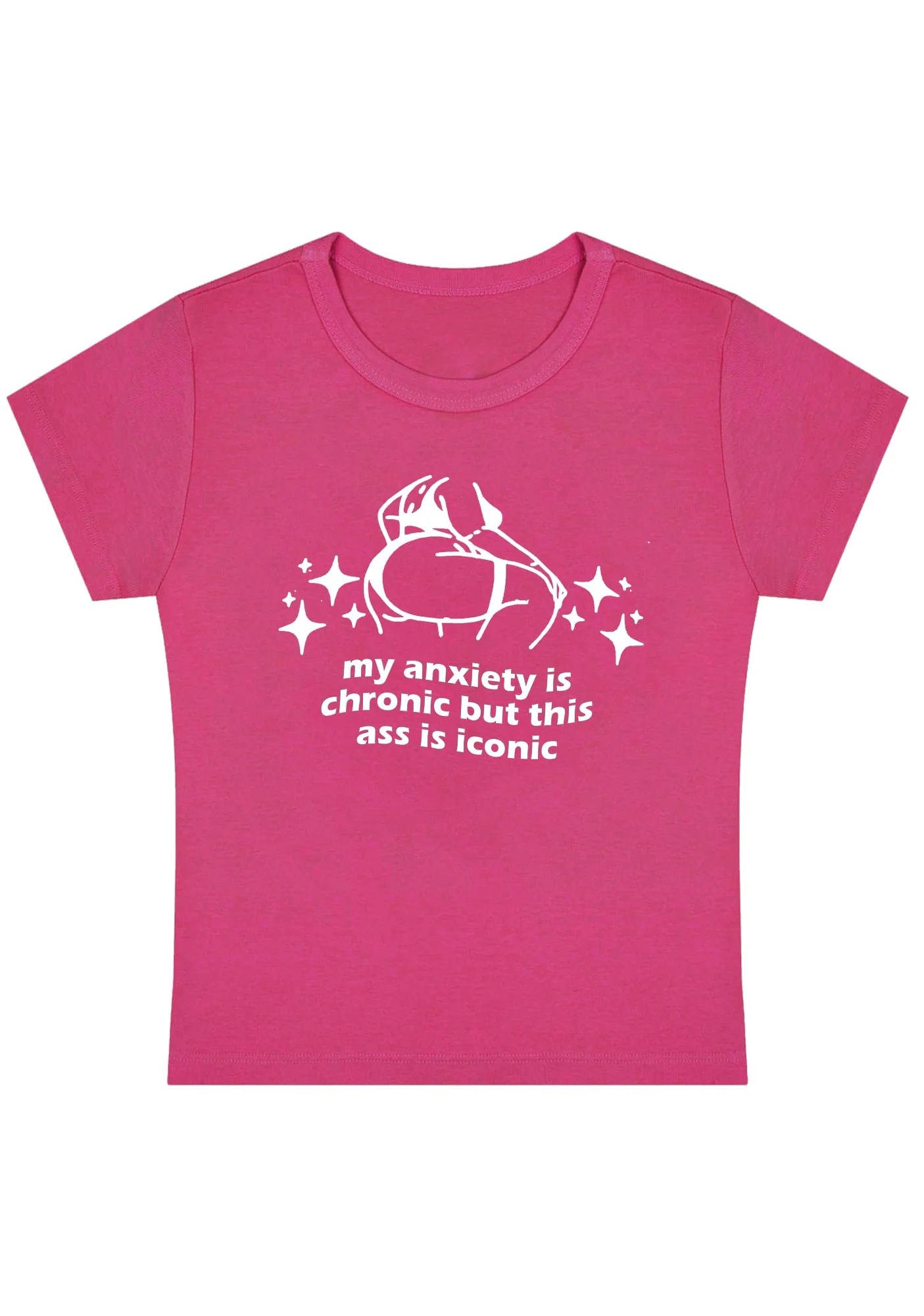 Curvy Anxiety Chronic Ass Iconic Baby Tee - Image 4