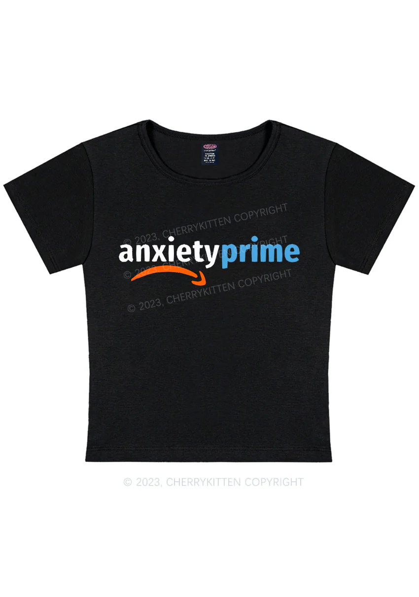 Curvy Anxiety Prime Members Y2K Baby Tee Cherrykitten - Image 3