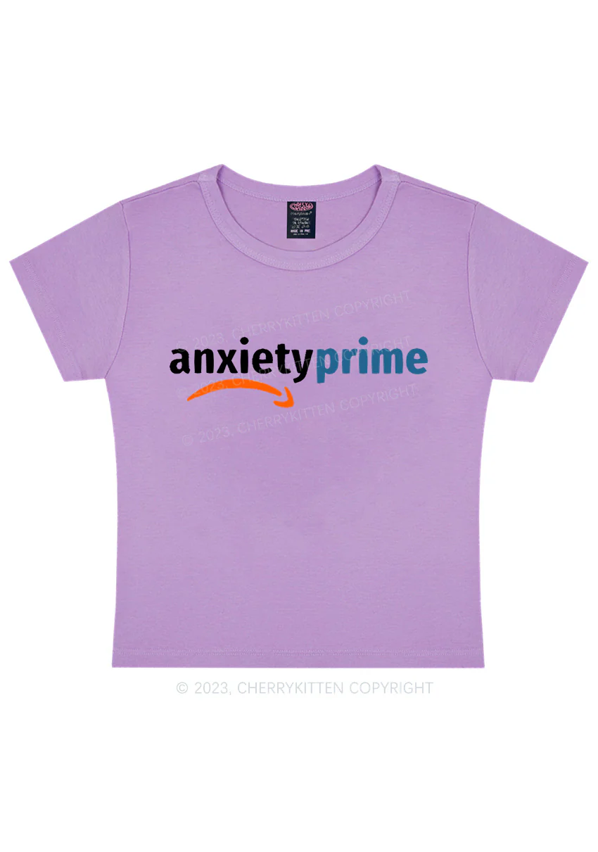 Curvy Anxiety Prime Members Y2K Baby Tee Cherrykitten - Image 4