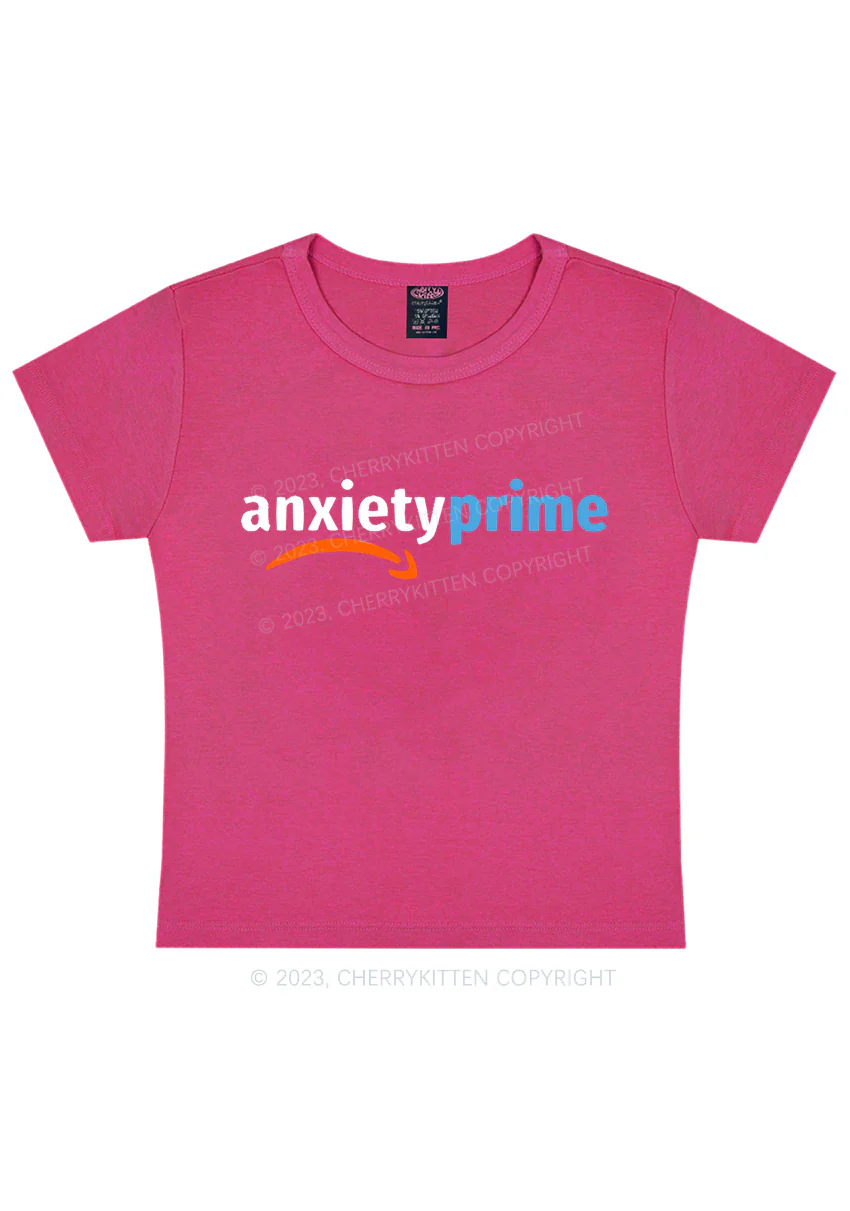 Curvy Anxiety Prime Members Y2K Baby Tee Cherrykitten - Image 5