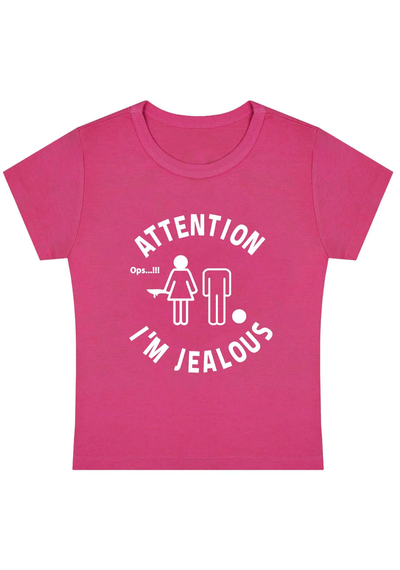 Curvy Attention I'm Jealous Baby Tee - Image 3