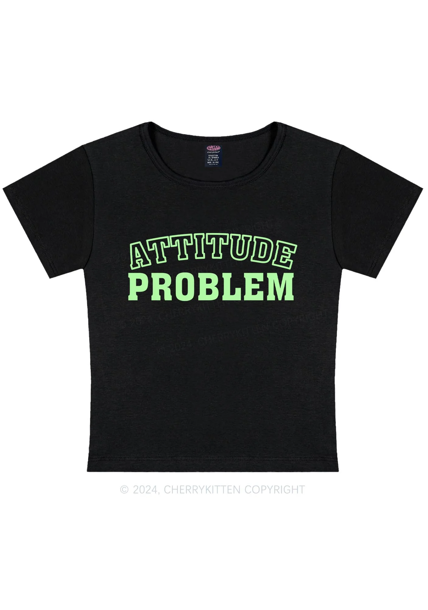 Curvy Attitude Problem Y2K Baby Tee Cherrykitten - Image 3